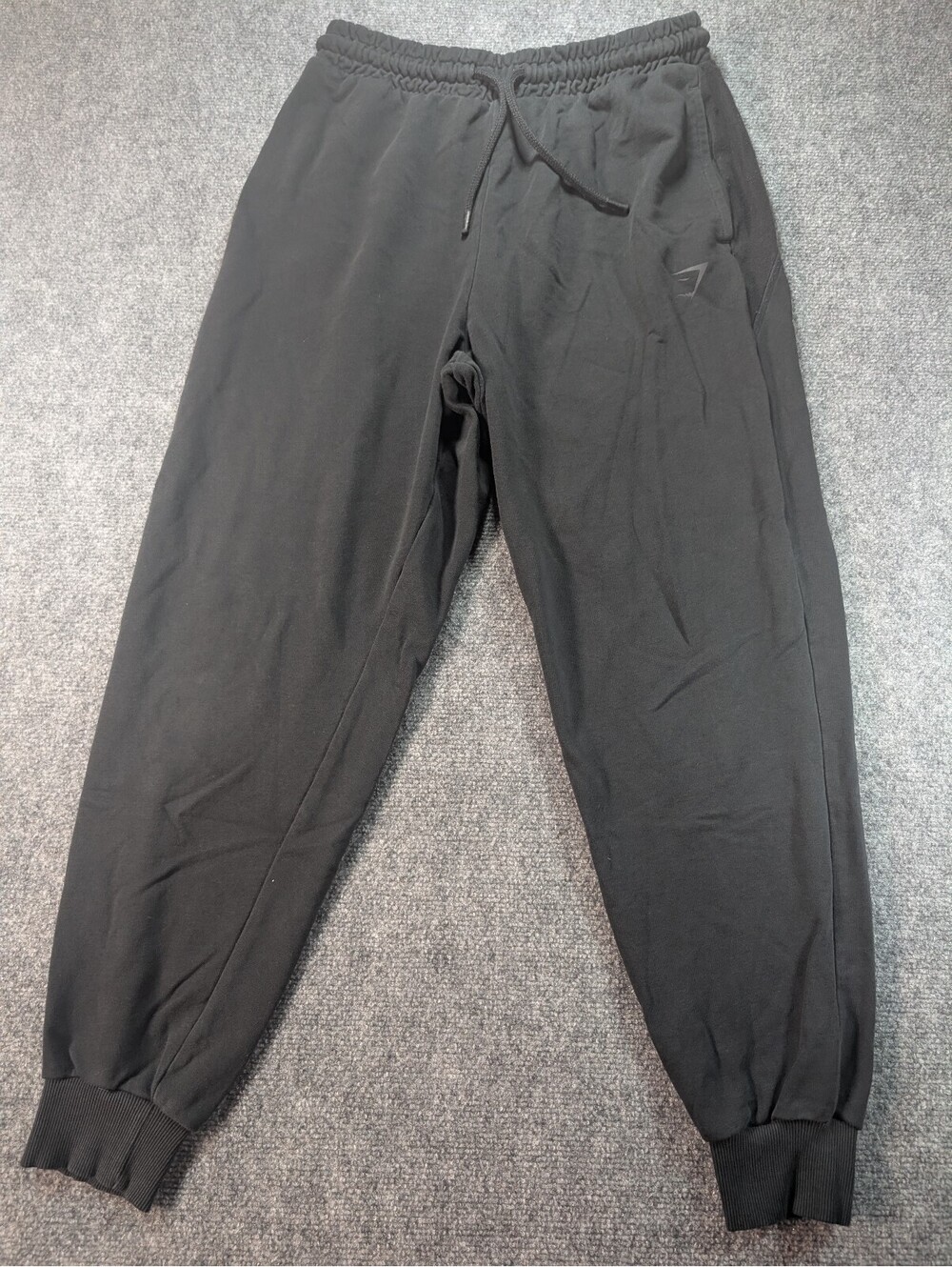 Gym Shark Mens Medium Black Fleece Joggers Gym Athleisure Athletic Work Out